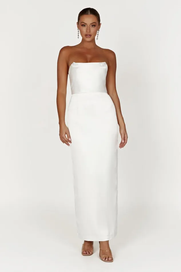 Meshki Maxi Dresses Alanis Strapless Maxi Dress 8211 White White 8211 Women