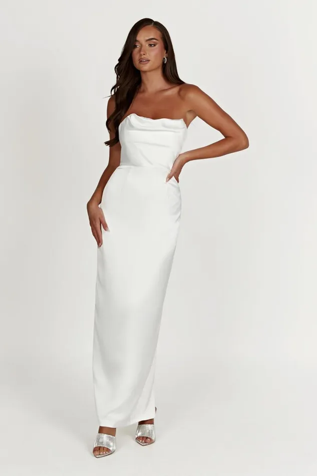 Meshki Maxi Dresses Alanis Strapless Maxi Dress 8211 White White 8211 Women