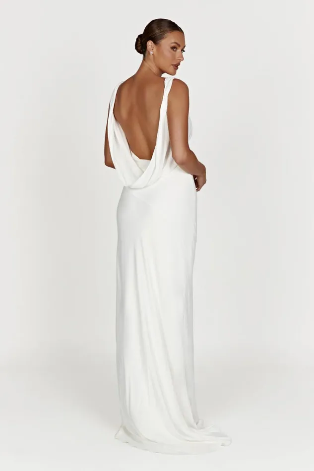 Meshki Maxi Dresses Amanza Maxi Dress With Cowl Back 8211 White White 8211 Women