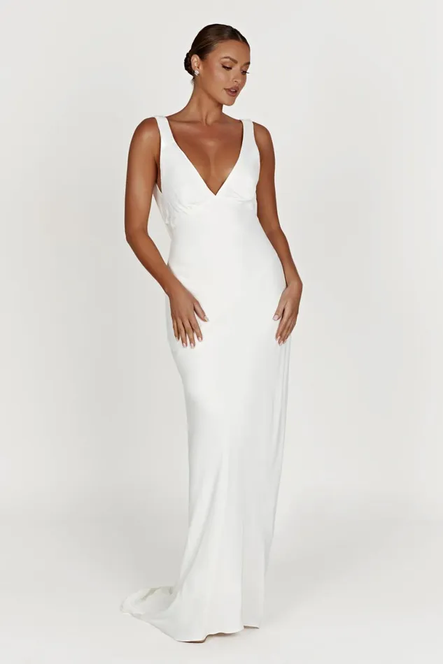 Meshki Maxi Dresses Amanza Maxi Dress With Cowl Back 8211 White White 8211 Women