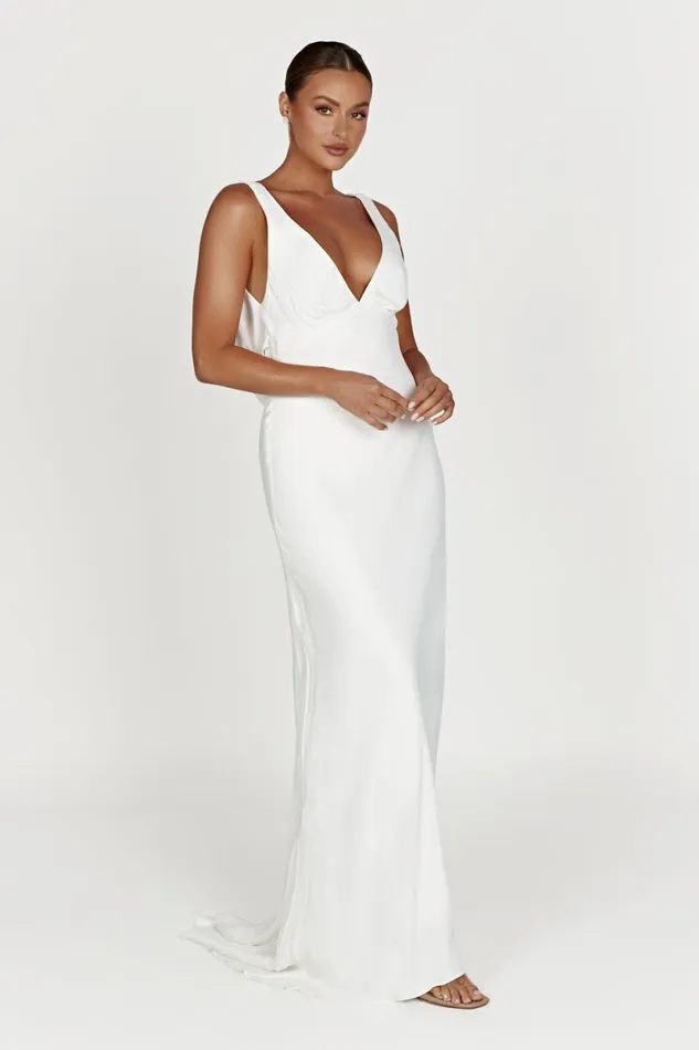 Meshki Maxi Dresses Amanza Maxi Dress With Cowl Back 8211 White White 8211 Women