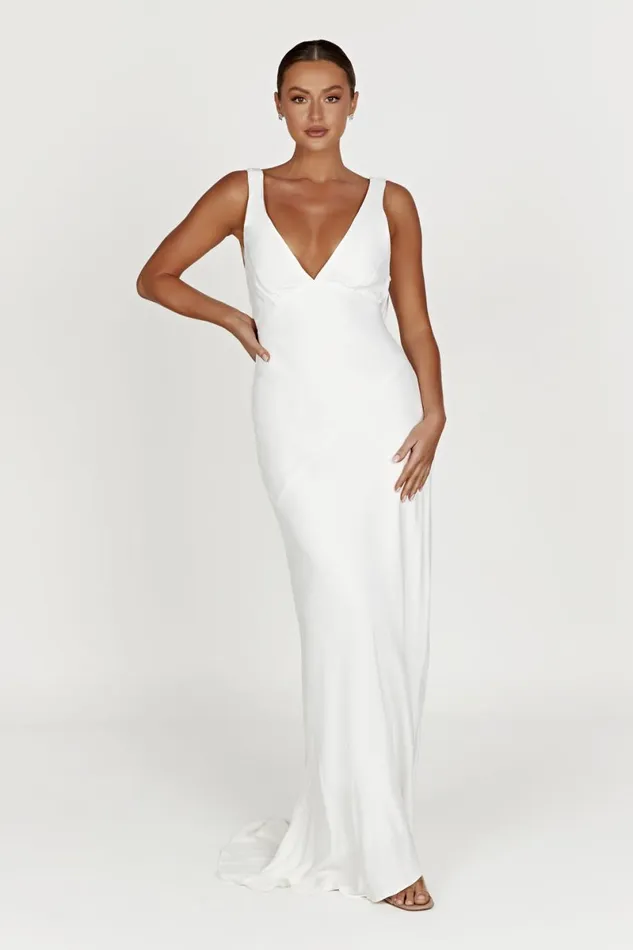 Meshki Maxi Dresses Amanza Maxi Dress With Cowl Back 8211 White White 8211 Women