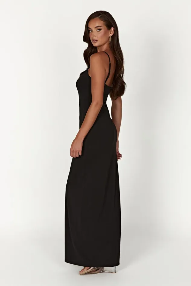 Meshki Maxi Dresses Amorette Lace Trim Maxi Dress 8211 Black Black 8211 Women