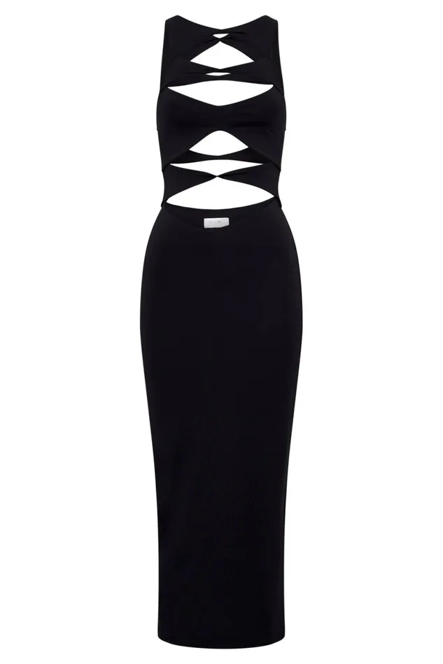 Meshki Maxi Dresses Chloe Cut Out Maxi Dress 8211 Black Black 8211 Women