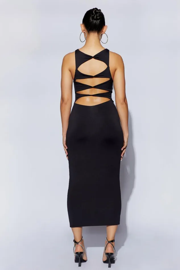 Meshki Maxi Dresses Chloe Cut Out Maxi Dress 8211 Black Black 8211 Women