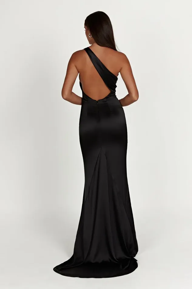 Meshki Maxi Dresses Harper One Shoulder Gown 8211 Black Black 8211 Women