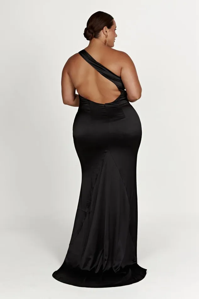 Meshki Maxi Dresses Harper One Shoulder Gown 8211 Black Black 8211 Women