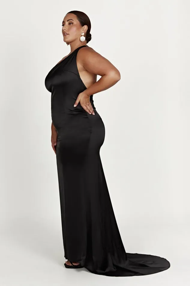 Meshki Maxi Dresses Harper One Shoulder Gown 8211 Black Black 8211 Women