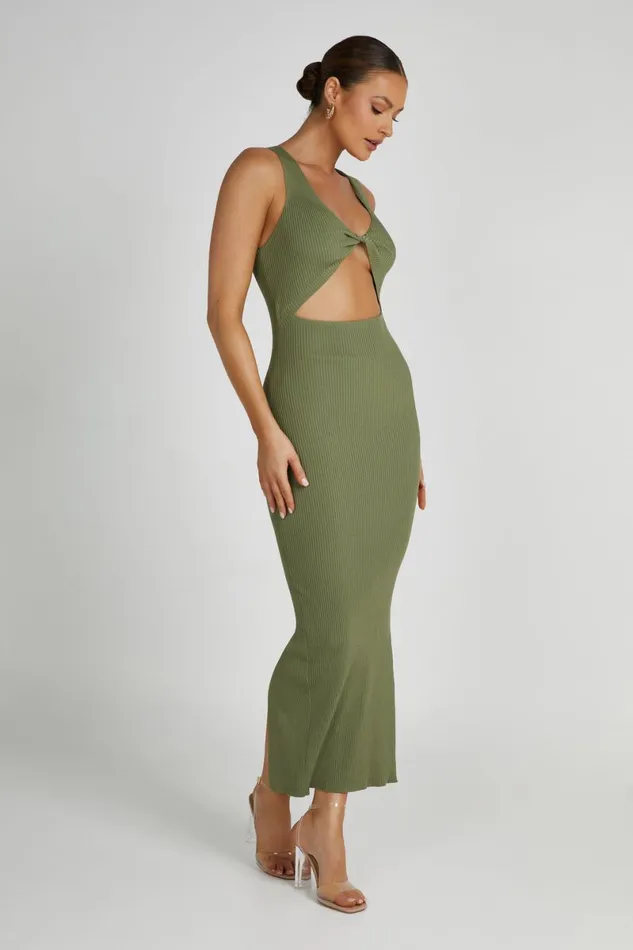 Meshki Maxi Dresses Kaesha Knit Maxi Dress 8211 Olive Olive 8211 Women