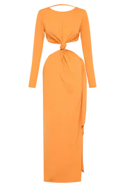Meshki Maxi Dresses Kiandra Slinky Knot Maxi Dress 8211 Orange Orange 8211 Women