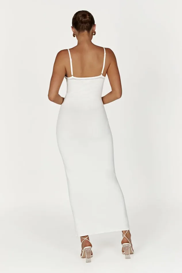 Meshki Maxi Dresses Maia Pointelle Knit Maxi Dress 8211 White White 8211 Women