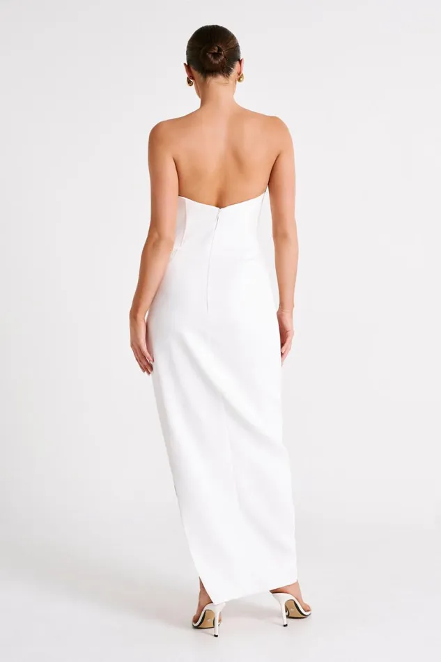 Meshki Maxi Dresses Natasha Pointed Corset Maxi Dress 8211 White White 8211 Women