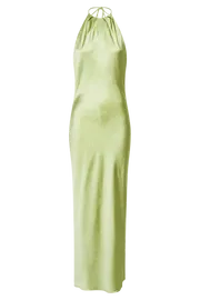 Meshki Maxi Dresses Sammy Satin Halter Maxi Dress 8211 Pistachio Pistachio 8211 Women