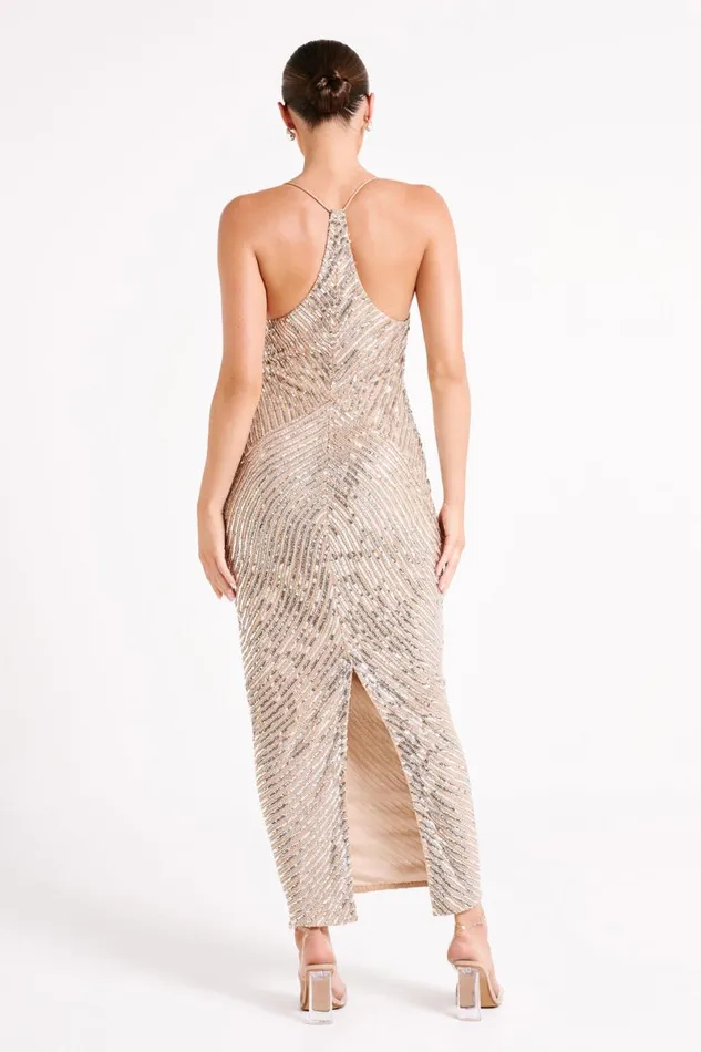 Meshki Maxi Dresses Tierra Sequin Maxi Dress 8211 Silver Silver 8211 Women