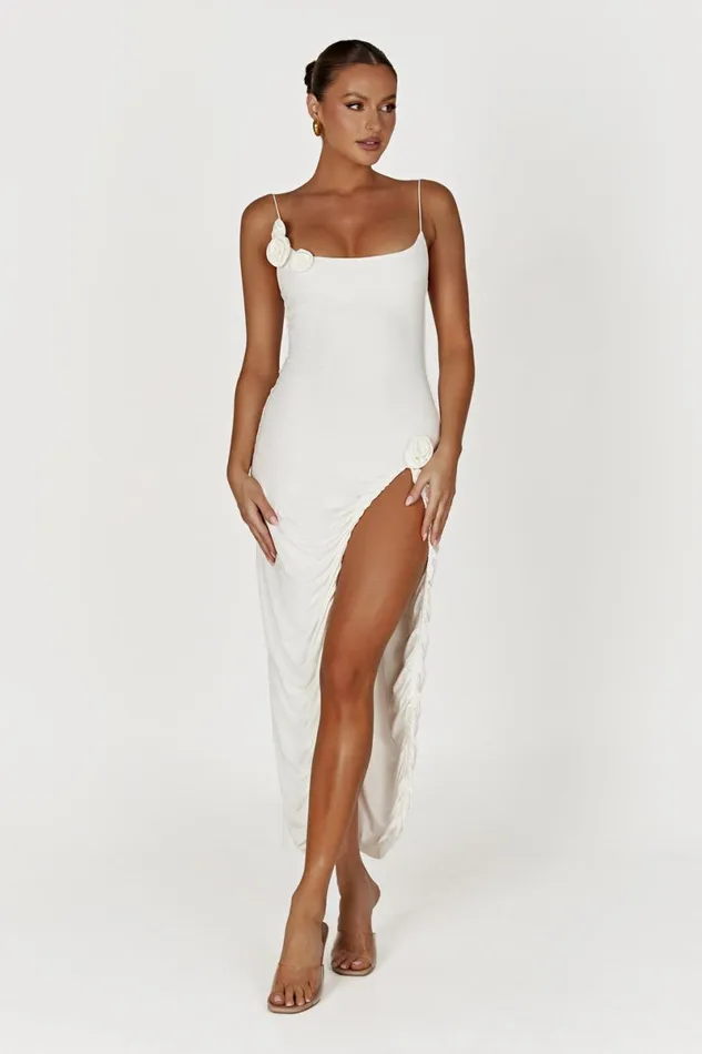 Meshki Midi Dresses Nevaeh Rose Midi Dress 8211 White White 8211 Women