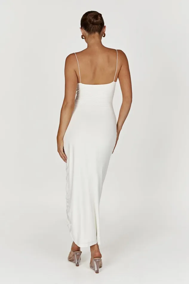 Meshki Midi Dresses Nevaeh Rose Midi Dress 8211 White White 8211 Women