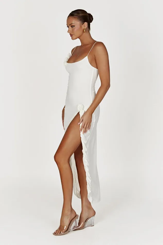 Meshki Midi Dresses Nevaeh Rose Midi Dress 8211 White White 8211 Women