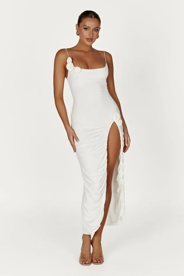 Meshki Midi Dresses Nevaeh Rose Midi Dress 8211 White White 8211 Women