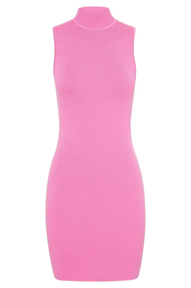 Meshki Mini Dresses Delia Sleeveless Knit Mini Dress 8211 Bubblegum Pink Bubblegumpink 8211 Women