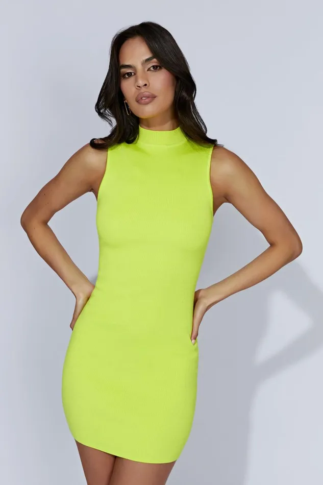 Meshki Mini Dresses Delia Sleeveless Knit Mini Dress 8211 Fresh Green Freshgreen 8211 Women Meshki Mini Dresses Delia Sleeveless Knit Mini Dress 8211 Fresh Green Freshgreen 8211 Women