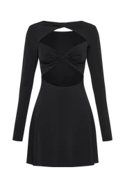 Meshki Mini Dresses Eleanor Twist Front Mini Dress 8211 Black Black 8211 Women