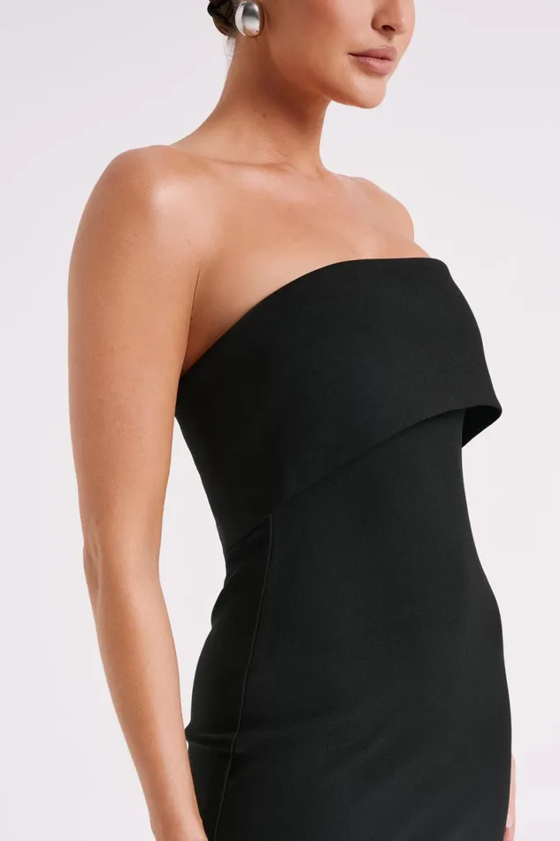 Meshki Mini Dresses Mariska Strapless Crepe Mini Dress 8211 Black Black 8211 Women