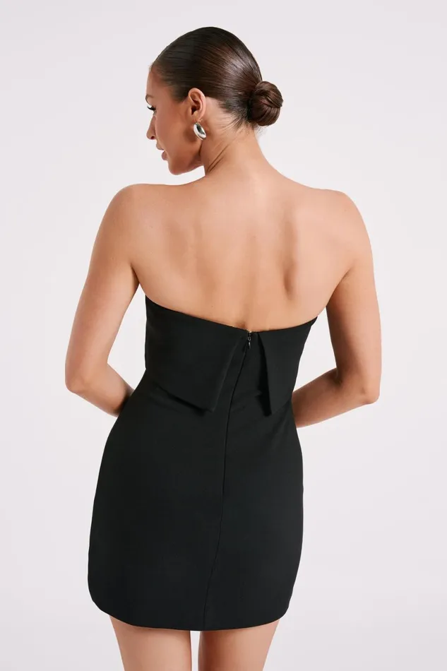 Meshki Mini Dresses Mariska Strapless Crepe Mini Dress 8211 Black Black 8211 Women