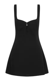 Meshki Mini Dresses Tandie Linen Flare Mini Dress 8211 Black Black 8211 Women