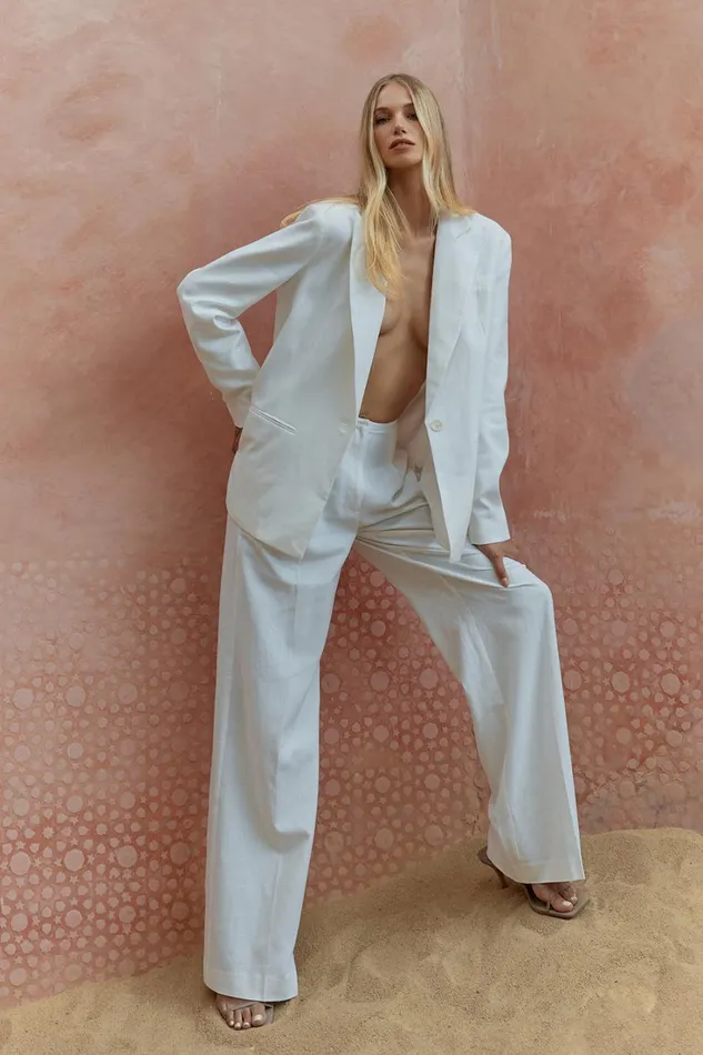 Meshki Pants Adina Linen Pant 8211 White White 8211 Women
