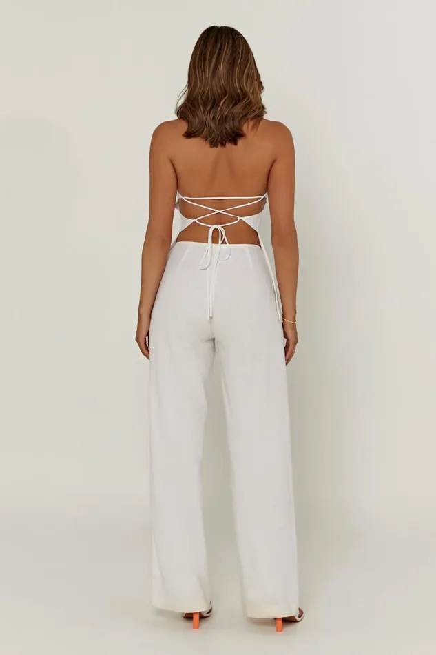 Meshki Pants Adina Linen Pant 8211 White White 8211 Women