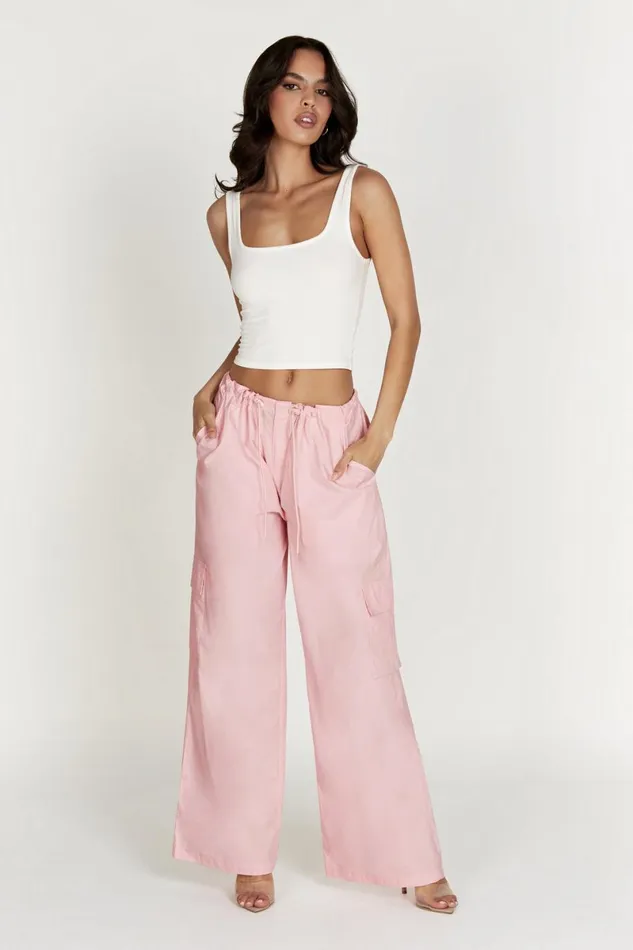 Meshki Pants Amara Parachute Pants 8211 Baby Pink Babypink 8211 Women