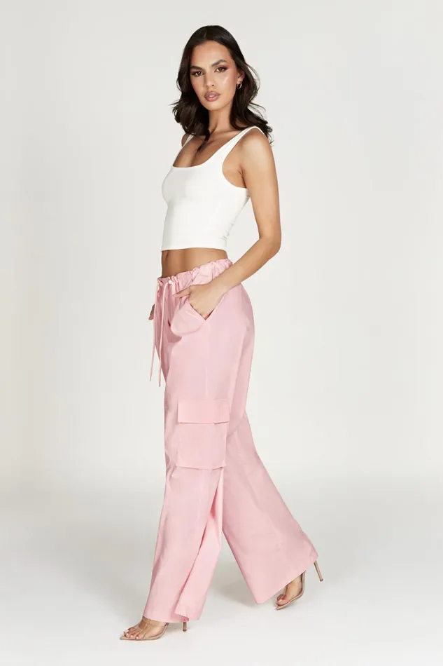 Meshki Pants Amara Parachute Pants 8211 Baby Pink Babypink 8211 Women