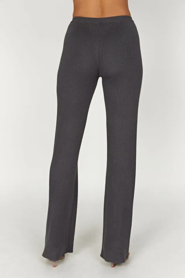 Meshki Pants Linnie Straight Leg Knit Pant 8211 Charcoal Charcoal 8211 Women