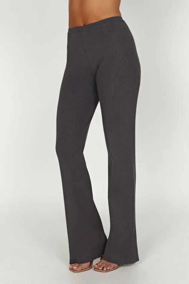 Meshki Pants Linnie Straight Leg Knit Pant 8211 Charcoal Charcoal 8211 Women