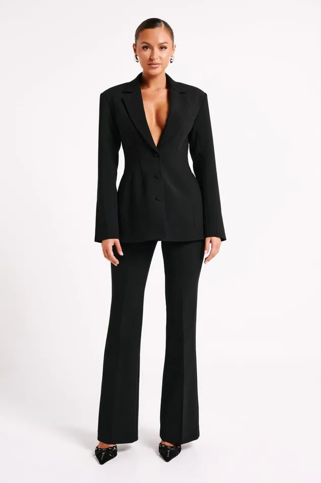 Meshki Pants Loretta Fit and Flare Tailored Pant 8211 Black Black 8211 Women