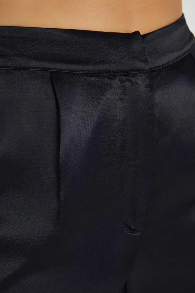 Meshki Pants Nour Satin Wide Leg Pant 8211 Black Black 8211 Women