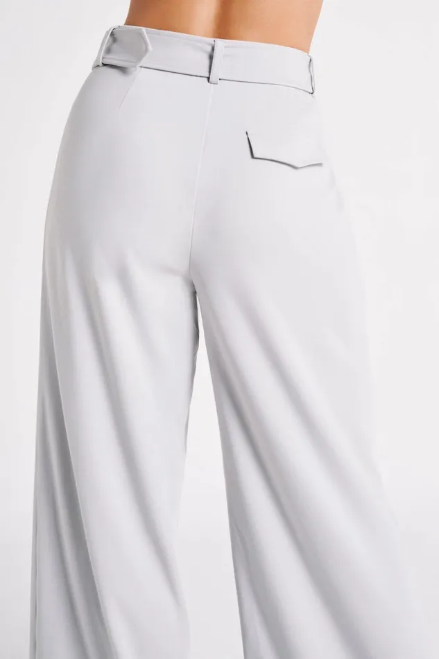 Meshki Pants Tenley Wide Leg Suiting Pants 8211 Ice Grey Icegrey 8211 Women