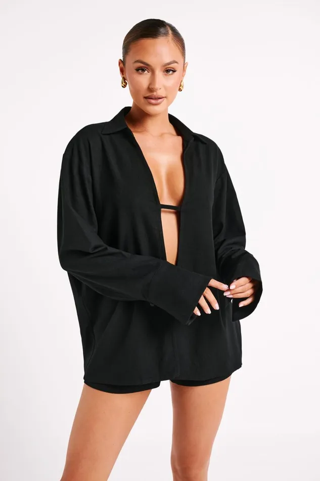 Meshki Shorts Jadri Linen Shorts 8211 Black Black 8211 Women