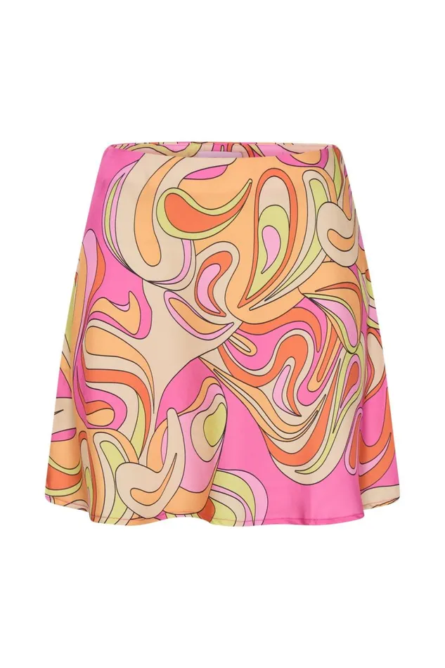 Meshki Skirts Annalise Satin A Line Mini Skirt 8211 Psychedelic Print Psychedelicprint 8211 Women Meshki Skirts Annalise Satin A Line Mini Skirt 8211 Psychedelic Print Psychedelicprint 8211 Women
