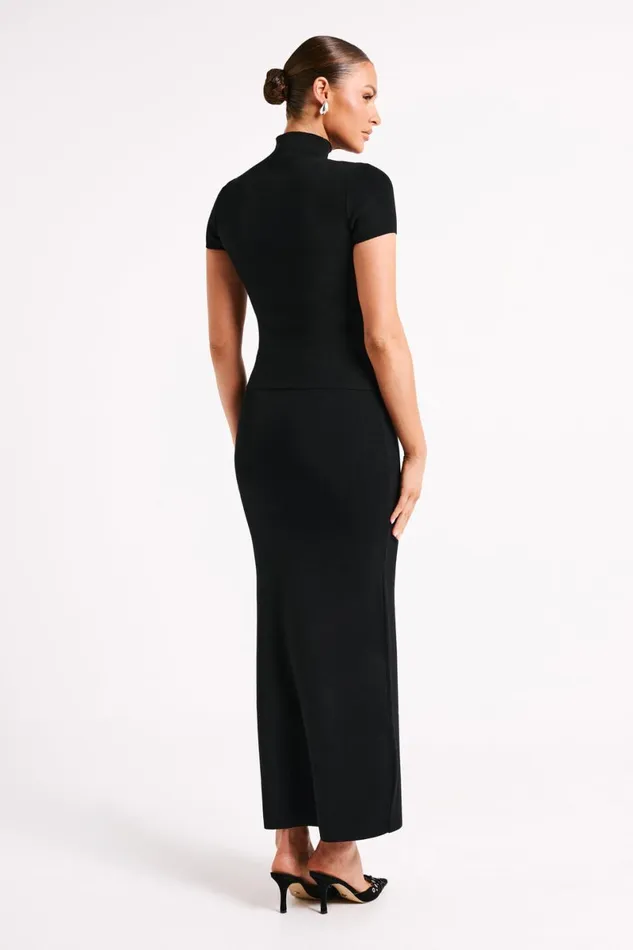 Meshki Skirts Avani Mid Rise Knit Maxi Skirt 8211 Black Black 8211 Women