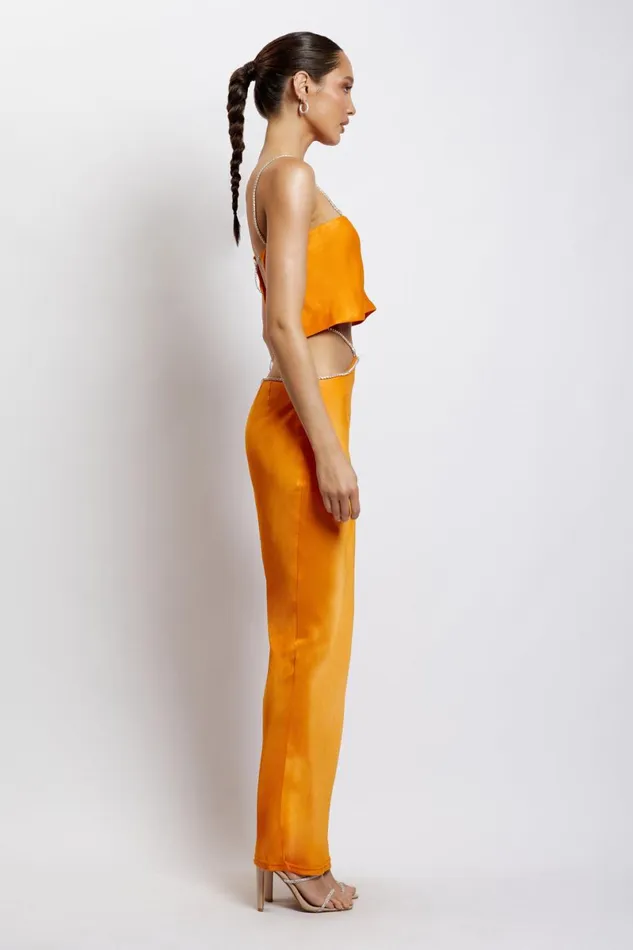 Meshki Skirts Dayana Diamante Maxi Skirt 8211 Mandarin Mandarin 8211 Women Meshki Skirts Dayana Diamante Maxi Skirt 8211 Mandarin Mandarin 8211 Women