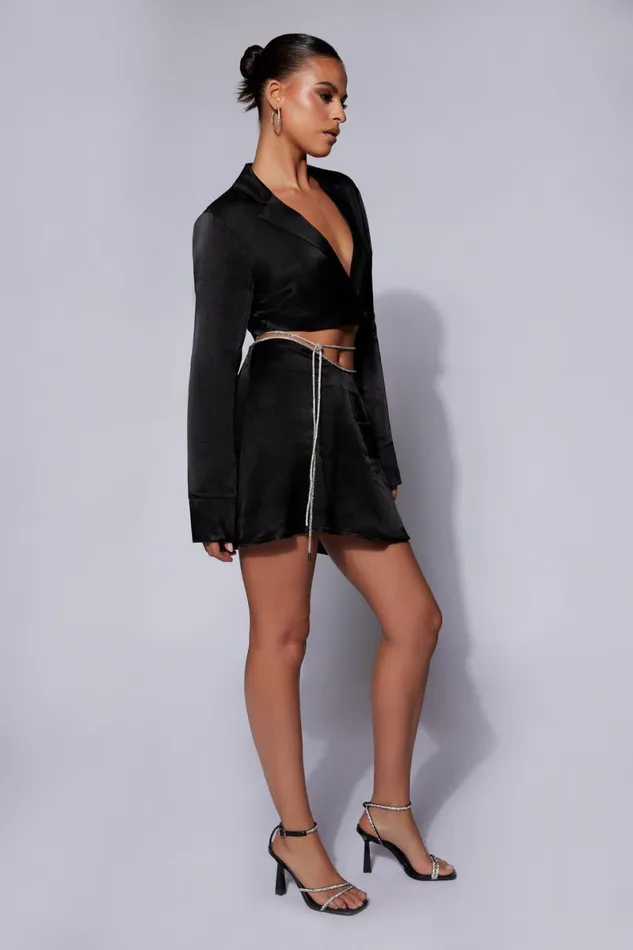 Meshki Skirts Talulah Diamante Rope Mini Flute Skirt 8211 Black Black 8211 Women Meshki Skirts Talulah Diamante Rope Mini Flute Skirt 8211 Black Black 8211 Women