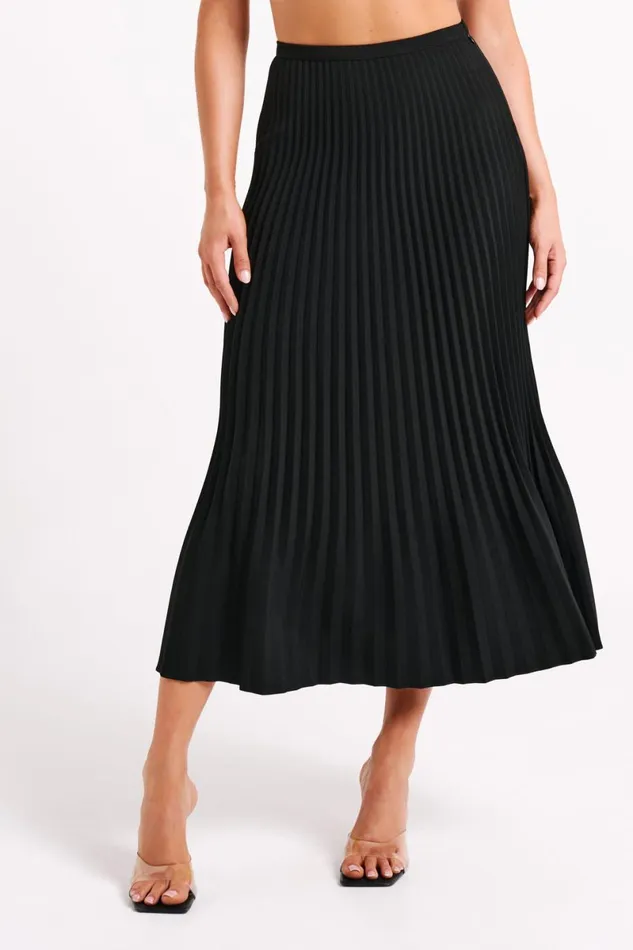 Meshki Skirts Twyla Pleated Suiting Maxi Skirt 8211 Black Black 8211 Women