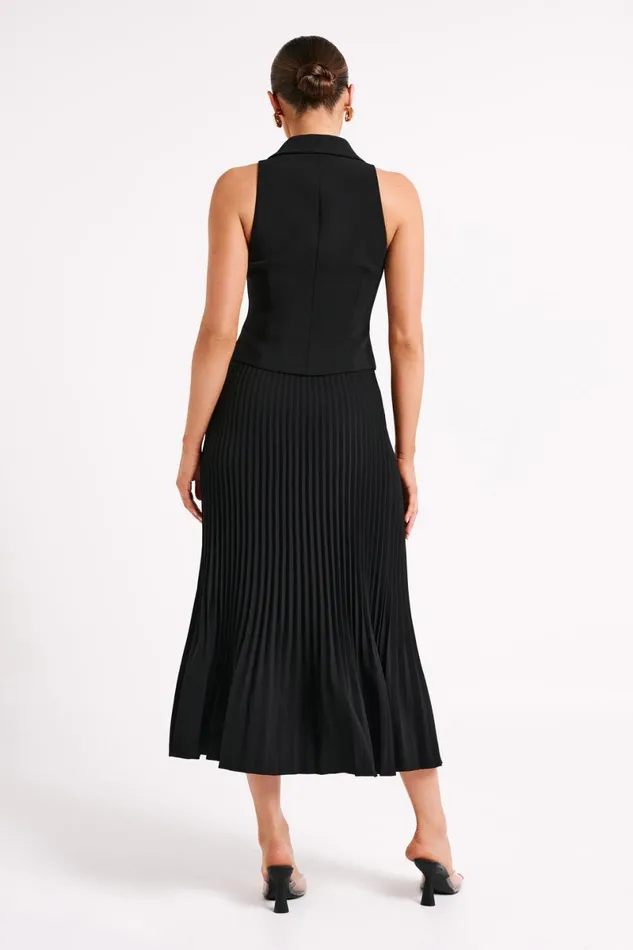 Meshki Skirts Twyla Pleated Suiting Maxi Skirt 8211 Black Black 8211 Women