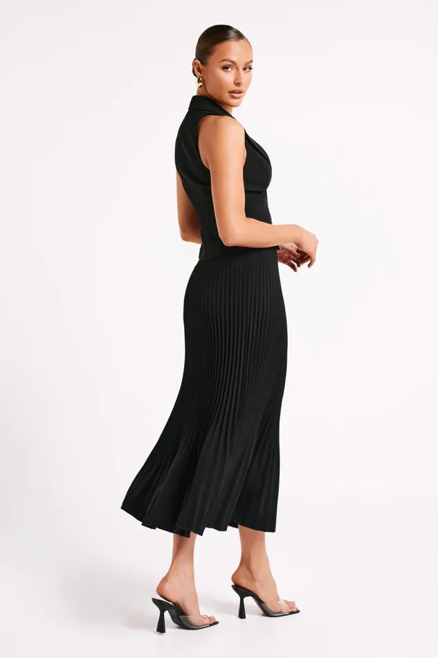 Meshki Skirts Twyla Pleated Suiting Maxi Skirt 8211 Black Black 8211 Women