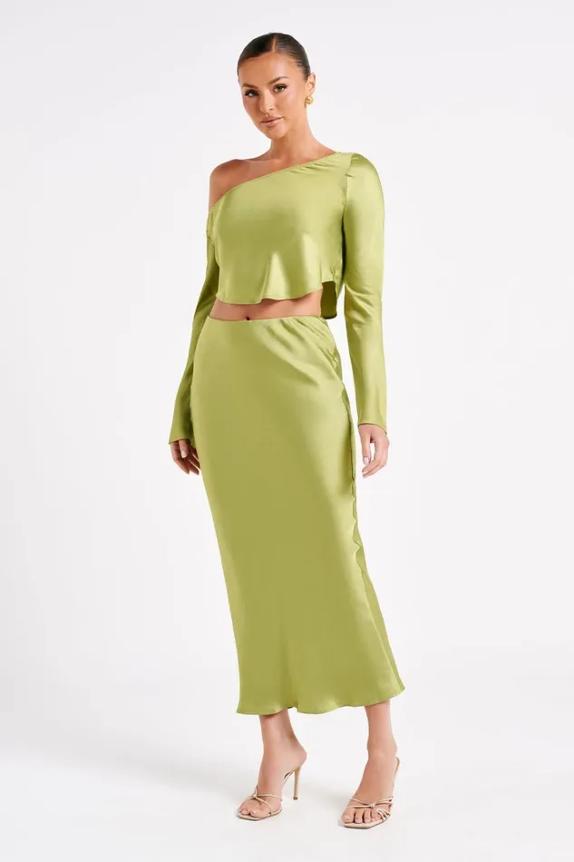 Meshki Skirts Violeta Satin Maxi Skirt 8211 Parakeet Green Parakeetgreen 8211 Women Meshki Skirts Violeta Satin Maxi Skirt 8211 Parakeet Green Parakeetgreen 8211 Women