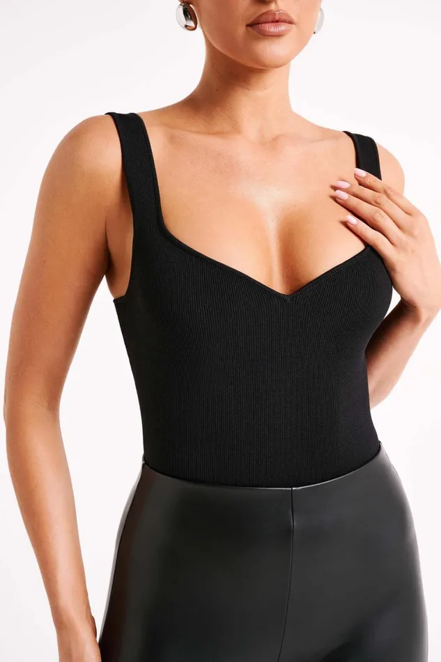 Meshki Sleeveless Tops Amoura Sweetheart Long Line Top 8211 Black Black 8211 Women