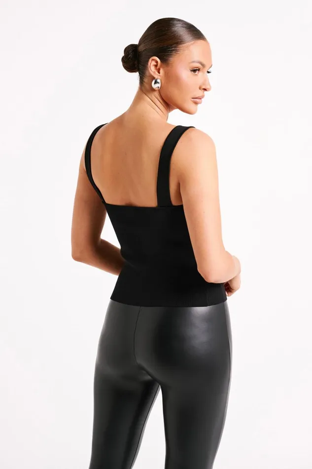 Meshki Sleeveless Tops Amoura Sweetheart Long Line Top 8211 Black Black 8211 Women