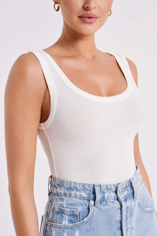 Meshki Sleeveless Tops Chandler Modal Tank Top 8211 White White 8211 Women