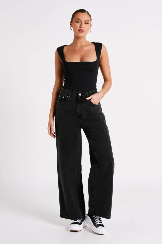 Meshki Sleeveless Tops Linley Recycled Nylon Long Line Top 8211 Black Black 8211 Women
